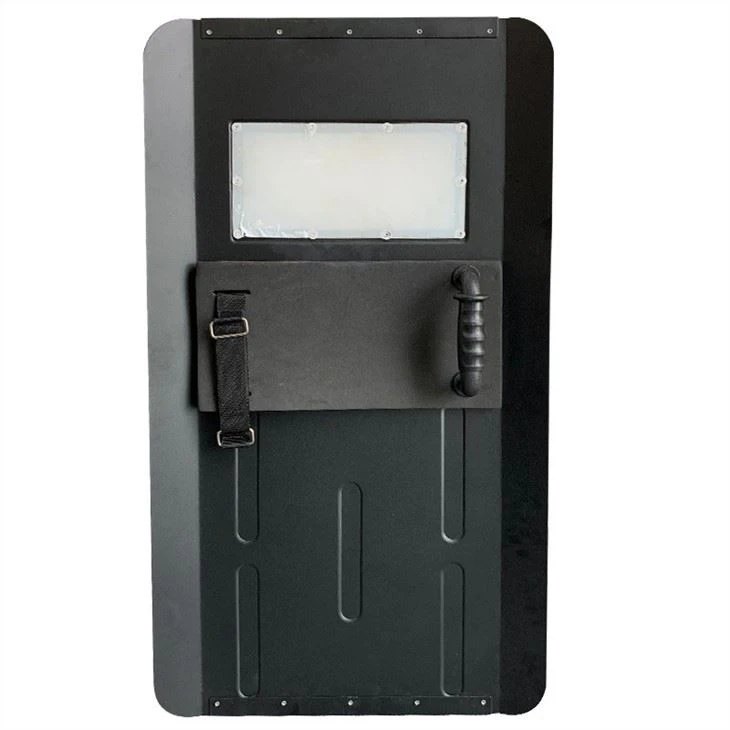 Police Aluminum Anti Riot Shield Military Equipment With A Visor